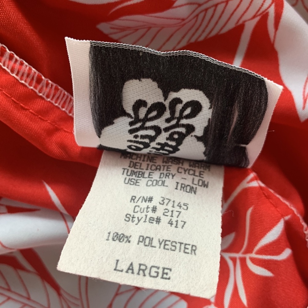 Vintage Hilo Hattie Muumuu Hawaiian Butterfly Sleeve Floral Midi Dress Size L - Picture 6 of 7